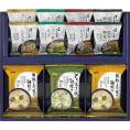 夏の贈り物お中元 道場六三郎 フリーズドライ ギフト ろくさん亭 貝柱と三つ葉の雑炊・ふかひれスープ・かきたま味噌汁赤だし仕立・三ツ葉と卵のスープ・昆布と野菜の味噌汁×各2、とりわさ風雑炊×1