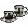 夏の贈り物お中元 コーヒーペア碗皿 匠魅 碗（直径8.2×6.7cm）・皿（直径14×2.2cm）×各2
