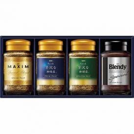 冬の贈り物プレミアムインスタントコーヒーギフト AGF ブレンディスペシャルテイスト（70g）・ちょっと贅沢な珈琲店（ブラジルブレンド・キリマンジャロブレンド）・マキシムスペシャルブレンド（各65