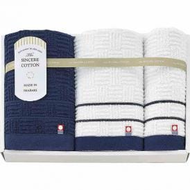 夏の贈り物お中元 フェイスタオル2P＆ウォッシュタオル 今治 フェイスタオル：34×75cm、ウォッシュタオル：34×34cm