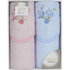 夏の贈り物お中元 ニットワッフル敷きパッド2P 西川 100×205cm