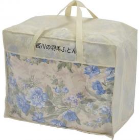 夏の贈り物お中元 羽毛掛けふとん 西川 ブルー 150×210cm