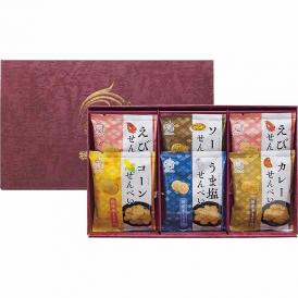 夏の贈り物お中元 米菓 穂のなごみ せんべい（えび）（15g）×2、せんべい（コーン・うま塩・ソース・カレー）（各15g）×各1