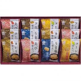 夏の贈り物お中元 米菓 穂のなごみ せんべい（えび・ソース）（各15g）×各3、せんべい（コーン・うま塩・カレー）（各15g）×各2