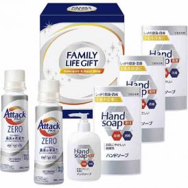 夏の贈り物お中元 ファミリーライフギフト 薬用ハンドソープ詰替用（200ml）×3、アタックZERO（380g）×2、薬用ハンドソープ（250ml）×1