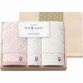 夏の贈り物お中元 フェイスタオル2P&ハンドタオル（木箱入） 今治 フェイスタオル：34×75cm、ハンドタオル：34×30cm