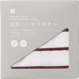 夏の贈り物お中元 抗菌ハンカチタオル レッド 25×25cm