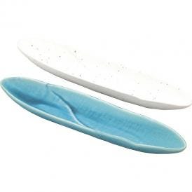 春の贈り物 かやめ長いお皿２枚組 お家でビュッフェスタイル 7.5×32.5×2.5cm