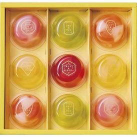 夏の贈り物お中元 ピッコロドルチェ ひととえ ピーチ＆グレープフルーツ味・アップル＆パイン味・マンゴー＆ライチ味・レモン＆ライム味（各52g）×各2、カシス＆ストロベリー味（52g）×1