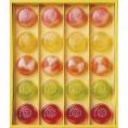 夏の贈り物お中元 ピッコロドルチェ ひととえ ピーチ＆グレープフルーツ味・アップル＆パイン味・マンゴー＆ライチ味・レモン＆ライム味・カシス＆ストロベリー味（各52g）×各4