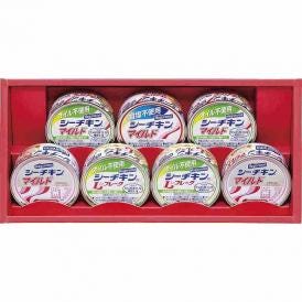 夏の贈り物お中元 シーチキンギフト はごろもフーズ シーチキン（オイル不使用Lフレーク・オイル不使用マイルド・マイルド）（各70g）×各2、食塩不使用シーチキンマイルド（70g）×1