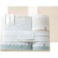 夏の贈り物お中元 タオルセット（国産木箱入） 和布小紋 バスタオル（60×110cm）・フェイスタオル（34×75cm）・ウォッシュタオル（34×30cm）×各1