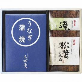 夏の贈り物お中元 三河一色産うなぎの蒲焼・お吸物セット 三水亭 三河一色産うなぎの蒲焼（半身）・浜乙女 海苔お吸物（3.6g×2p）・浜乙女 松茸お吸物（3.4g×2p）×各1