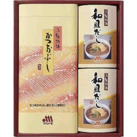 夏の贈り物お中元 風雅物語 マルトモ かつおだしの素（8g×8袋）×2、直火焼ソフトパック（2.5g×14袋）×1