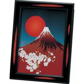 夏の贈り物お中元 絵はがき和風フォトフレーム 曙（富士） 17×13×1.5cm