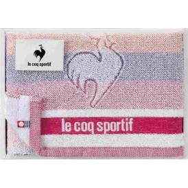 夏の贈り物お中元 ルコック ビッグロゴ スポーツタオル le coq sportif ピンク 32×110cm