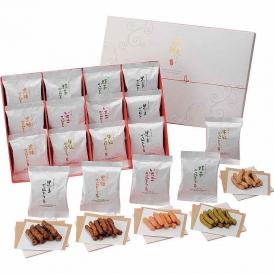 夏の贈り物お中元 かりんとうギフト 優雅亭 かりんとう（黒糖・黒ごま）（各10g）×各3、かりんとう（牛乳・抹茶・いちご）（各10g）×各2