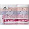 夏の贈り物お中元 ルコック ビッグロゴ スポーツタオル&フェイスタオル le coq sportif ピンク スポーツタオル：32×110cm、フェイスタオル：32×80cm