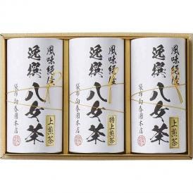 夏の贈り物お中元 八女茶詰合せ 袋布向春園本店 八女特上煎茶（70g）×1、八女上煎茶（70g）×2