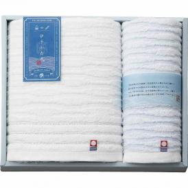 夏の贈り物お中元 バスタオル&ウォッシュタオル 伊予の白波 バスタオル：60×110cm、ウォッシュタオル：33×35cm