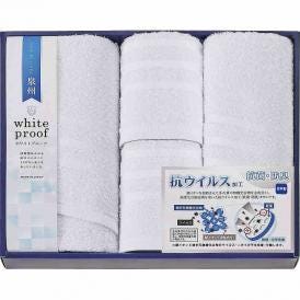 夏の贈り物お中元 フェイスタオル2P&ハンドタオル2P 抗ウイルス加工 フェイスタオル：34×75cm、ハンドタオル：29×29cm