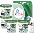 夏の贈り物お中元 アリエールジェルボール部屋干しギフトセット P&G アリエールジェルボール4D部屋干し用（11個）×4、除菌ジョイコンパクト（170ml）×1