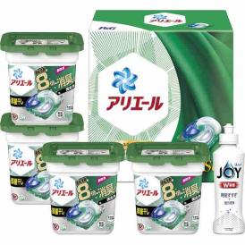 夏の贈り物お中元 アリエールジェルボール部屋干しギフトセット P&G アリエールジェルボール4D部屋干し用（11個）×4、除菌ジョイコンパクト（170ml）×1