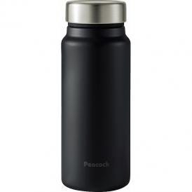 夏の贈り物お中元 スクリューマグボトル400ml ピーコック マットブラック 直径6.7×18.2cm
