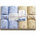 夏の贈り物お中元 愛媛今治 木箱入りタオルセット 今治きらら フェイスタオル（34×75cm）×4、バスタオル（60×115cm）・ハンドタオル（34×34cm）×各2