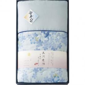 夏の贈り物お中元 三河木綿 ダブルガーゼ肌掛けふとん 和の色彩 140×190cm