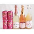 桃のお酒を楽しめる7本セット(山梨県ももワイン カフェ ド パリ ピーチスパークリング(フランス) 脱アルコールカールユングピーチ(ドイツ) 福島もものチューハイ缶) 720ml×1本 750ml×2