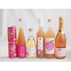 桃のお酒を楽しめる7本セット(もも梅酒ももはじめました 国産ももとろ 国産もものお酒 信州のももを使ったワイン 脱アルコールカールユングピーチ(ドイツ) 福島もものチューハイ缶) 500ml×3本 7