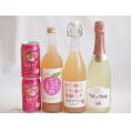 桃のお酒を楽しめる5本セット(山梨県ももワイン 国産もものお酒 カフェ ド パリ ピーチスパークリング(フランス) 福島もものチューハイ缶) 720ml×2本 750ml×1本 350ml×2本