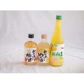 おばあちゃん梅酒飲み比べ3本セット(おばあちゃんのゆず酒 おばあちゃんの梅酒 日向夏) 300ml×