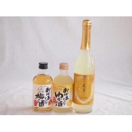 おばあちゃん梅酒飲み比べ3本セット(おばあちゃんのゆず酒 おばあちゃんの梅酒 梨園スパークリング) 