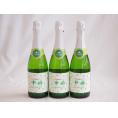 3本セット(山梨県産100％勝沼仕込　甲州スパークリングワイン やや辛口) 720ml×3本