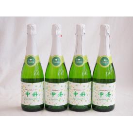4本セット(山梨県産100％勝沼仕込　甲州スパークリングワイン やや辛口) 720ml×4本