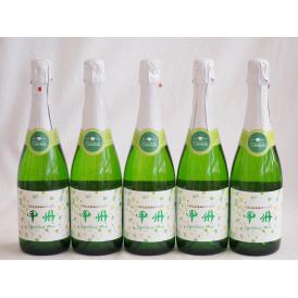 5本セット(山梨県産100％勝沼仕込　甲州スパークリングワイン やや辛口) 720ml×5本