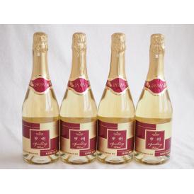 4本セット(山梨県産100％サントネージュ　甲州スパークリングワイン やや甘口) 720ml×4本