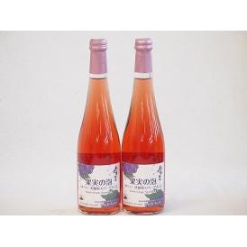 2本セット(果実の泡 北海道黒葡萄スパークリングロゼ(やや甘口)) 500ml×2本