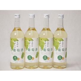 4本セット(からだにやさしい白葡萄酒 白ワインやや甘口(山梨県)) 720ml×4本