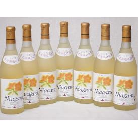 7本セット(おたる完熟ナイアガラ生葡萄酒 白ワイン甘口(北海道)) 720ml×7本