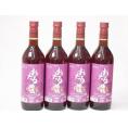 4本セット(おたる醸造キャンベルアーリ生葡萄酒 赤ワイン辛口(北海道)) 720ml×4本
