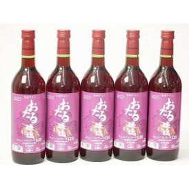 5本セット(おたる醸造キャンベルアーリ生葡萄酒 赤ワイン辛口(北海道)) 720ml×5本