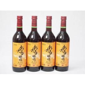 4本セット(おたる醸造 生葡萄酒甘口赤ワイン(北海道)) 720ml×4本