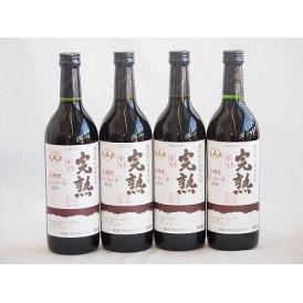 4本セット(信州産完熟コンコード 辛口赤ワイン ミディアム) 720ml×4本