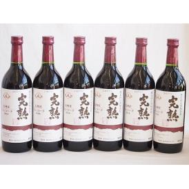 6本セット(信州産完熟コンコード やや甘口赤ワイン ミディアム) 720ml×6本