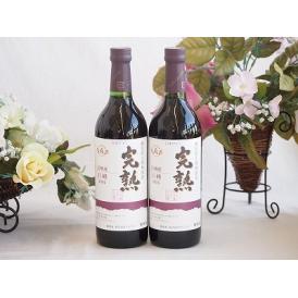 2本セット(信州産完熟巨峰 やや甘口赤ワイン ミディアム) 720ml×2本