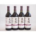 4本セット(信州産完熟巨峰 やや甘口赤ワイン ミディアム) 720ml×4本
