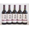 5本セット(信州産完熟巨峰 やや甘口赤ワイン ミディアム) 720ml×5本